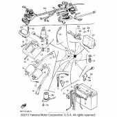 Схема узла: Электрооборудование (1) Yamaha XV1100 Virago
