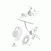 Схема вузла: Переднє гальмо Yamaha XT660 XT660X