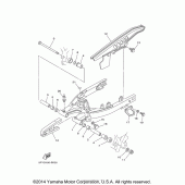 Схема вузла: Задній важіль та підвіска Yamaha TW200