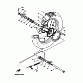 Схема узла: Заднее колесо Yamaha DT125 DT125R