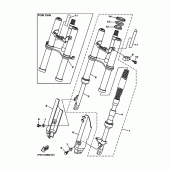 Схема вузла: Вилка передньої осі Yamaha TTR50 TT-R50