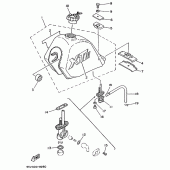 Схема узла: Топливный бак Yamaha XT350 XT350