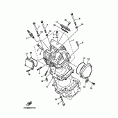 Схема вузла: Головка блоку циліндрів Yamaha XT660 XT660R