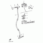 Схема узла: Передний тормозной цилиндр (UP HANDLE) Yamaha XV535 Virago