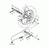 Схема узла: Заднее колесо Yamaha YZ250 YZ250