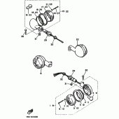 Схема вузла: Поворотники Yamaha VMX12 V-MAX
