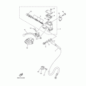 Схема вузла: Передній гальмівний циліндр Yamaha YZ250 YZ250F