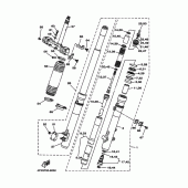 Схема вузла: Вилка передньої осі Yamaha TT250R TT-R
