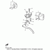 Схема вузла: Пульт управління рулевою і Ричаг Yamaha YZF600R Thundercat