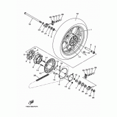 Схема вузла: Заднє колесо Yamaha MTN320 MT-03