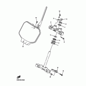 Схема узла: Рулевой механизм Yamaha YZ450F YZ450F