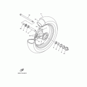 Схема узла: Переднее колесо Yamaha XVS650 Drag Star Classic