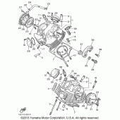Схема вузла: Головка циліндра Yamaha XV1100 Virago