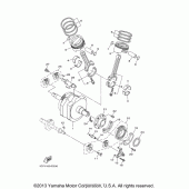 Схема узла: Коленчатый вал и Поршень Yamaha XV1900 Stratoliner S