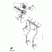 Схема узла: Передний тормозной цилиндр Yamaha XJ900 Diversion