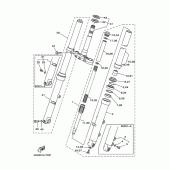 Схема вузла: Вилка передньої осі Yamaha SRV250 Renaissa