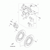 Схема вузла: Переднє гальмо Yamaha MT03 MT-03