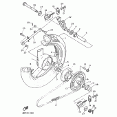 Схема вузла: Заднє колесо Yamaha XJ600 Diversion (S-TYPE)
