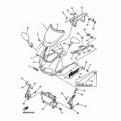 Схема вузла: Облицювальні елементи 1 Yamaha FZS600 FAZER