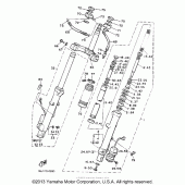 Схема узла: Вилка передней оси Yamaha XVZ1300 Venture Royale