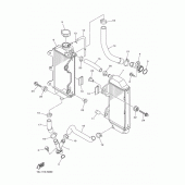 Схема вузла: Радіатор та Патрубок системи охолодження Yamaha YZ450F YZ450F