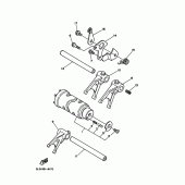 Схема узла: Копирный вал и Вилки Yamaha TDM850