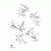 Схема вузла: Підніжки та Підставка Yamaha XJR400