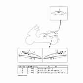 Схема вузла: Фірмовий знак та етикетка Yamaha YP400 Grand Majesty