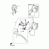 Схема вузла: Пульт управління рульовий та Важіль Yamaha FZS1000 FZ1