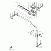 Схема узла: Передний тормозной цилиндр Yamaha XT600 XT600