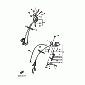 Схема узла: Пульт управления рулевой и Рычаг Yamaha XV1100 Virago Special