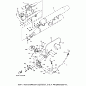 Схема узла: Выхлопная система Yamaha XV1600 Road Star Silverado