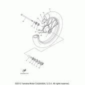 Схема узла: Переднее колесо Yamaha XVS650 V-Star Custom
