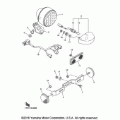 Схема вузла: Задній ліхтар Yamaha XVS950 Bolt R-Spec