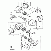 Схема узла: Поворотники Yamaha YZF750 YZF750