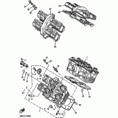 Схема вузла: Головка циліндра Yamaha VMX12 V-MAX