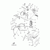 Схема вузла: Паливний бак Yamaha XT660 XT660X