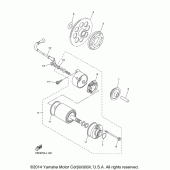 Схема вузла: Привід стартера Yamaha XVS650 V-Star Custom