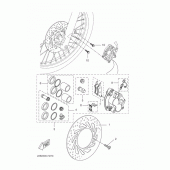 Схема узла: Передний тормоз Yamaha WR125 WR125X