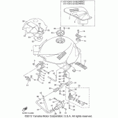 Схема вузла: Паливний бак Yamaha YZF600R Thundercat