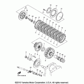 Схема вузла: Зчеплення Yamaha XVS950 Bolt
