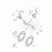 Схема вузла: Переднє гальмо Yamaha MT07/ MTT690 MT-07