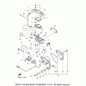 Схема вузла: Задній ліхтар (Стоп-сигнал) Yamaha XVS1300 V-Star Tourer