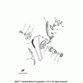 Схема вузла: Розподільний вал та Ланцюг ГРМ Yamaha XT250 XT250