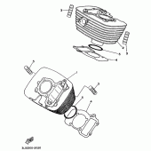 Схема узла: Цилиндр Yamaha XV250 Virago