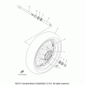 Схема узла: Переднее колесо Yamaha XV1900 Stratoliner S