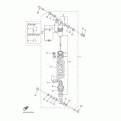 Схема вузла: Задня підвіска Yamaha YZ250 YZ250F