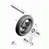 Схема вузла: Переднє колесо Yamaha XP530 T-MAX DX