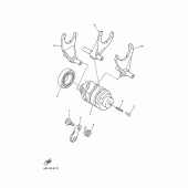 Схема узла: Копирный вал и Вилки Yamaha WR450F