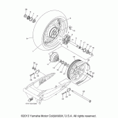 Схема узла: Заднее колесо Yamaha XV1900 Roadliner S